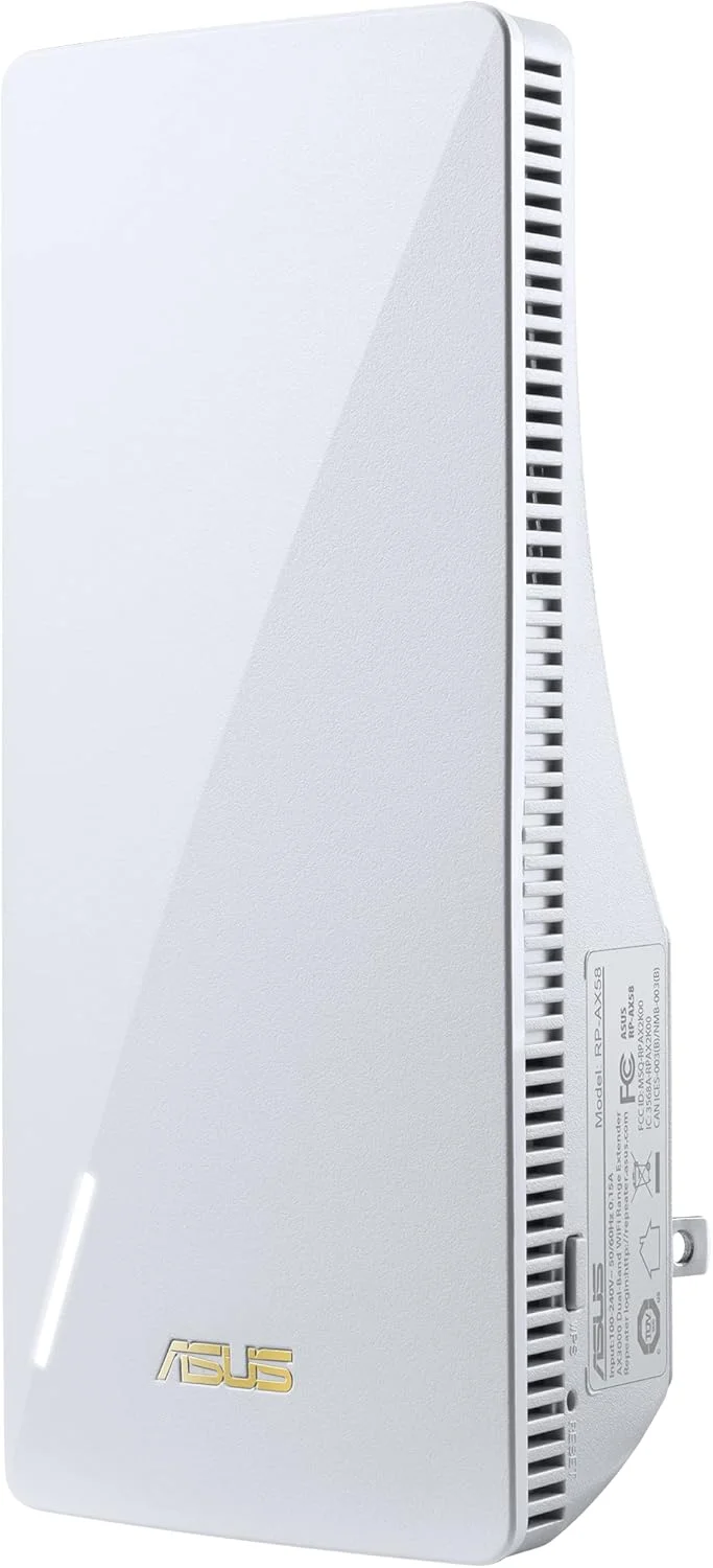 تقویت کننده برد وای فای 6 ایسوس AX3000، سازگار با AiMesh؛ دو بانده، کار با هر روتر (سفید)