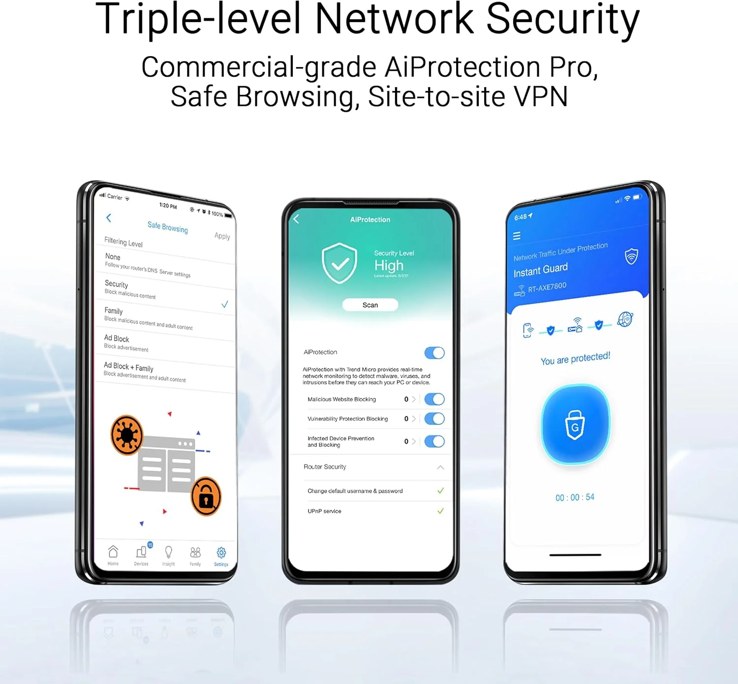 ASUS ZenWiFi BD4 (بسته 3 عددی) وای فای 7 مش دو بانده، 3600 مگابیت بر ثانیه، پوشش 6500 فوت مربع، دارای دو پورت 2.5G، امنیت و کنترل والدین، SSID های اصلی خانه هوشمند