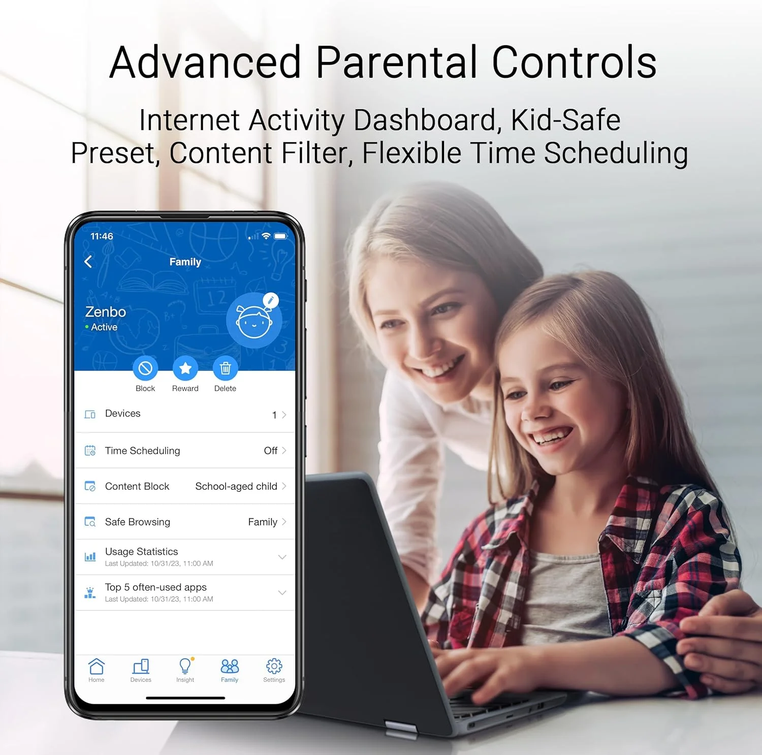 ASUS ZenWiFi BD4 (بسته 3 عددی) وای فای 7 مش دو بانده، 3600 مگابیت بر ثانیه، پوشش 6500 فوت مربع، دارای دو پورت 2.5G، امنیت و کنترل والدین، SSID های اصلی خانه هوشمند