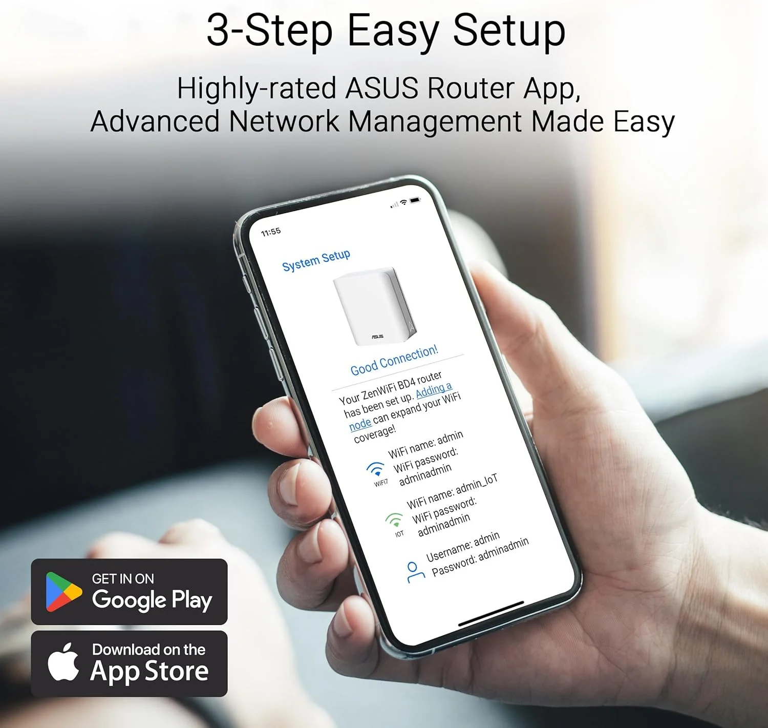 ASUS ZenWiFi BD4 (بسته 3 عددی) وای فای 7 مش دو بانده، 3600 مگابیت بر ثانیه، پوشش 6500 فوت مربع، دارای دو پورت 2.5G، امنیت و کنترل والدین، SSID های اصلی خانه هوشمند