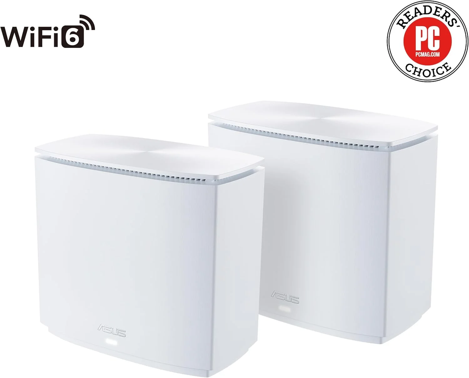 سیستم وای فای مش ASUS ZenWiFi AX Hybrid(XC5) AX3000 + MoCA 2.5 (بسته 2 عددی) - پوشش کل خانه تا 3500 فوت مربع و 4+ اتاق برای دیوارهای ضخیم، AiMesh، امنیت مادام العمر، راه اندازی آسان