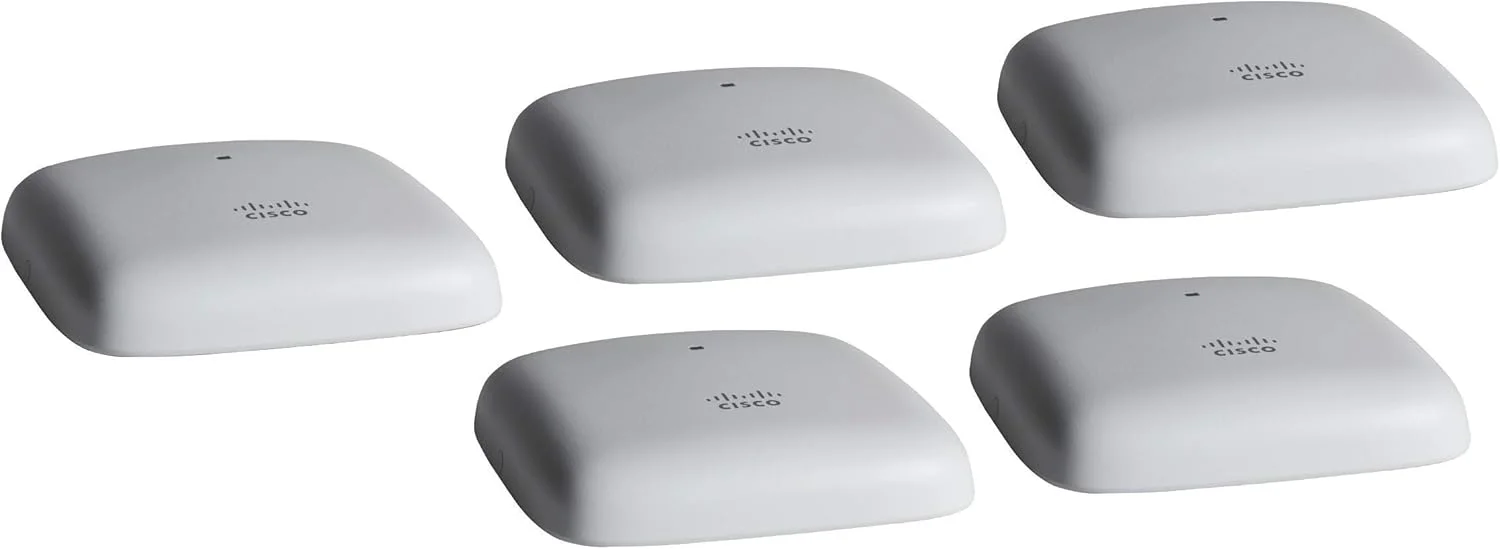اکسس پوینت وای فای Cisco Business 140AC | 802.11ac | 2x2 | پورت 1GbE | نصب سقفی | بسته 5 عددی | محافظت مادام العمر محدود (5-CBW140AC-B)