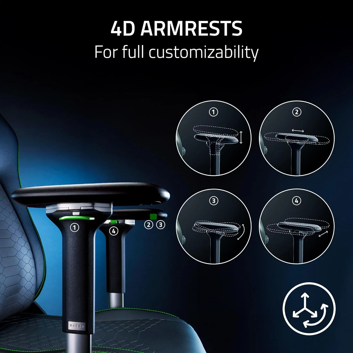 صندلی گیمینگ Razer Iskur V2، پشتیبانی کمری تطبیقی، انحنای کمری قابل تنظیم، بالشتکهای فوم با چگالی بالا، شیب واکنشی صندلی و تکیهگاه 152 درجه، دستههای 4D، پارچه - خاکستری تیره صندلی گیمینگ Razer Iskur V2، پشتیبانی کمری تطبیقی، انحنای کمری قابل تنظیم، بالشتکهای فوم با چگالی بالا، شیب واکنشی صندلی و تکیهگاه 152 درجه، دستههای 4D، پارچه - خاکستری تیره