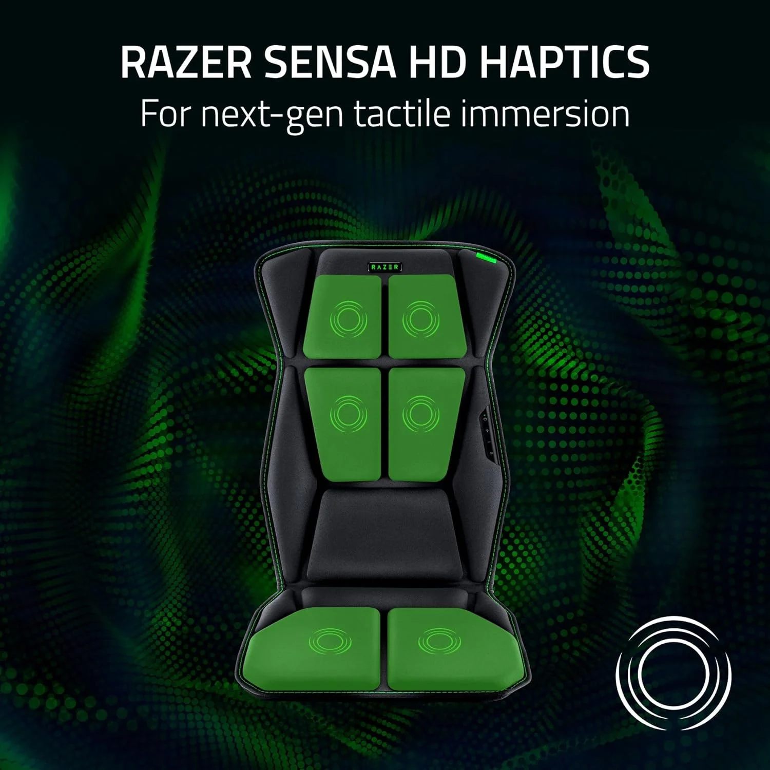 کوسن صندلی گیمینگ لمسی Razer Freyja HD: لمسی چند جهته، سفارشی سازی Haptic EQ از طریق Synapse، بی سیم HyperSpeed و بلوتوث، بند قابل تنظیم برای تناسب جهانی - مشکی کوسن صندلی گیمینگ لمسی Razer Freyja HD: لمسی چند جهته، سفارشی سازی Haptic EQ از طریق Synapse، بی سیم HyperSpeed و بلوتوث، بند قابل تنظیم برای تناسب جهانی - مشکی