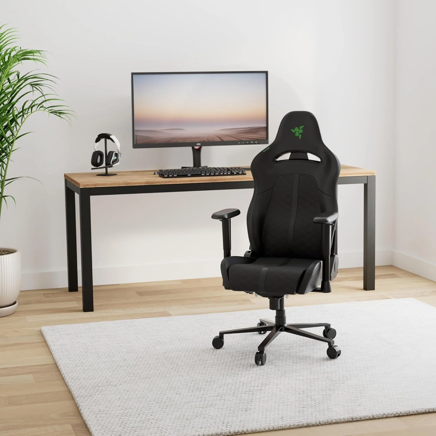 صندلی گیمینگ Razer Enki X Essential: راحتی تمام روز - قوس کمری داخلی - تراکم بالشتک بهینه - چرم مصنوعی سازگار با محیط زیست با بافت دوگانه - قابلیت تنظیم زاویه 152 درجه - مشکی صندلی گیمینگ Razer Enki X Essential: راحتی تمام روز - قوس کمری داخلی - تراکم بالشتک بهینه - چرم مصنوعی سازگار با محیط زیست با بافت دوگانه - قابلیت تنظیم زاویه 152 درجه - مشکی