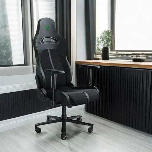 صندلی گیمینگ Razer Enki X Essential: راحتی تمام روز - قوس کمری داخلی - تراکم بالشتک بهینه - چرم مصنوعی سازگار با محیط زیست با بافت دوگانه - قابلیت تنظیم زاویه 152 درجه - مشکی صندلی گیمینگ Razer Enki X Essential: راحتی تمام روز - قوس کمری داخلی - تراکم بالشتک بهینه - چرم مصنوعی سازگار با محیط زیست با بافت دوگانه - قابلیت تنظیم زاویه 152 درجه - مشکی