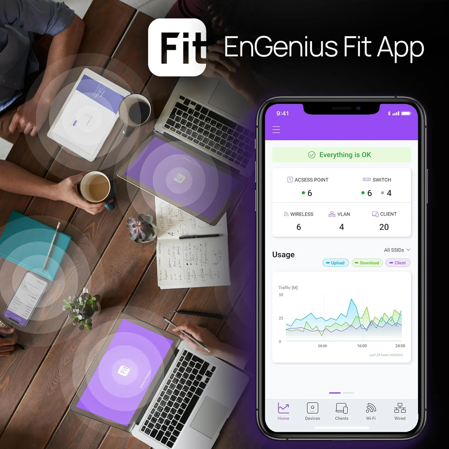 اکسس پوینت داخلی EnGenius مدل EWS276-FIT، وایرلس AP 4X4 Wi-Fi 6 PoE دو بانده AX3600 | 2.5Gbe PoE+ با قابلیت کنترل از طریق Cloud، App و OnPrem | دارای WPA3، MU-MIMO، Mesh و Seamless Roaming | بدون آداپتور