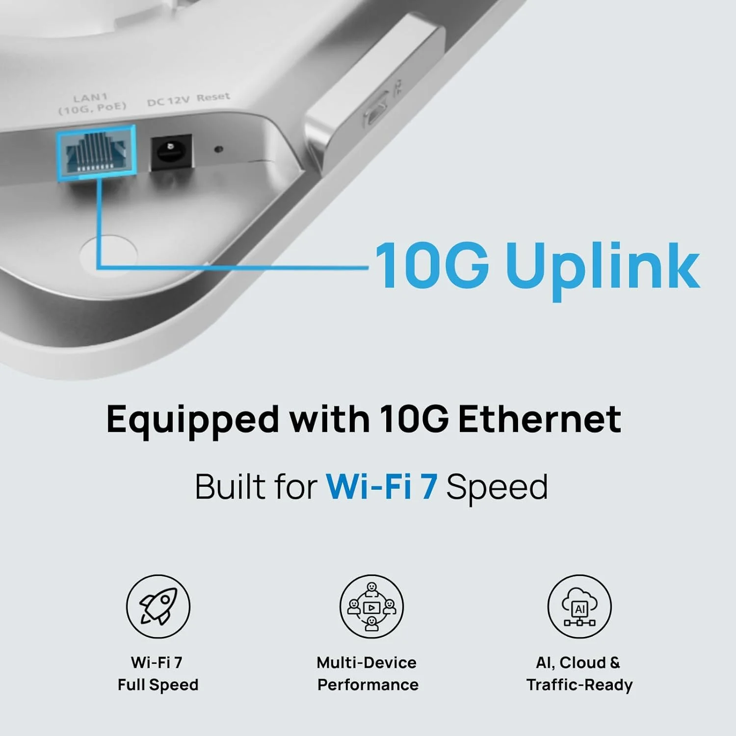 اکسس پوینت سقفی سه باندی وای فای 7 EnGenius ECW526 با قابلیت مدیریت ابری | MIMO 2x2، 2.4GHz/5GHz/6GHz (700+2900+5800Mbps)، پورت 10GE PoE++، 802.3bt اکسس پوینت سقفی سه باندی وای فای 7 EnGenius ECW526 با قابلیت مدیریت ابری | MIMO 2x2، 2.4GHz/5GHz/6GHz (700+2900+5800Mbps)، پورت 10GE PoE++، 802.3bt