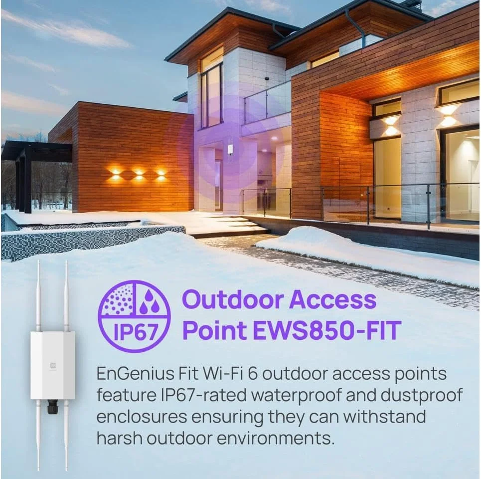 اکسس پوینت بیرونی EnGenius Fit Managed Wi-Fi 6 (11ax) 2x2 اکسس پوینت بی سیم بیرونی - EWS850-FIT اکسس پوینت بیرونی EnGenius Fit Managed Wi-Fi 6 (11ax) 2x2 اکسس پوینت بی سیم بیرونی - EWS850-FIT