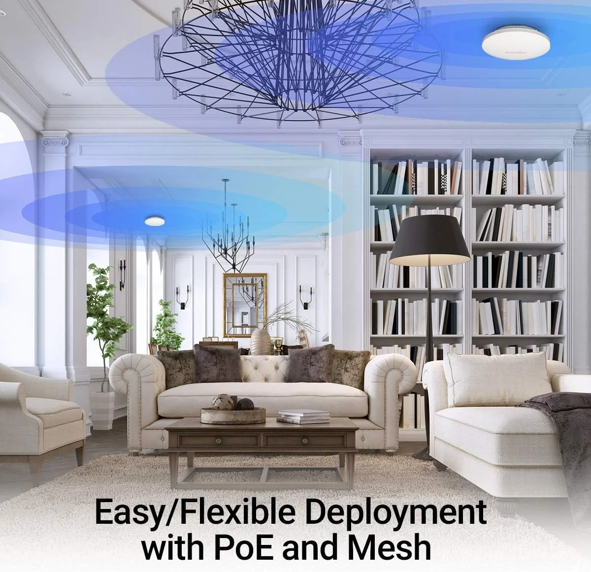 اکسس پوینت داخلی بی سیم مدیریتی EnGenius Technologies EAP1300 Wi-Fi 5 (802.11ac Wave 2) 2x2 با پردازنده چهارهسته‌ای، MU-MIMO، توان بالا 26dBm، پورت GigaE (شامل کیت نصب)