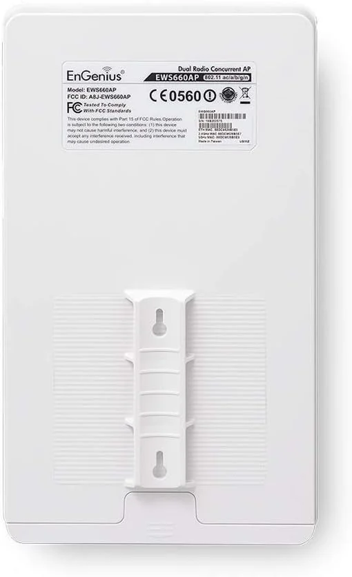اکسس پوینت مدیریتی بیرونی دو باندی EnGenius Technologies EWS660AP Wi-Fi 5 AC1750 3x3 با استاندارد IP55، MU-MIMO، توان انتقال 29dBm، پورت گیگابیتی (شامل PoE Injector و کیت نصب) سفید اکسس پوینت مدیریتی بیرونی دو باندی EnGenius Technologies EWS660AP Wi-Fi 5 AC1750 3x3 با استاندارد IP55، MU-MIMO، توان انتقال 29dBm، پورت گیگابیتی (شامل PoE Injector و کیت نصب) سفید