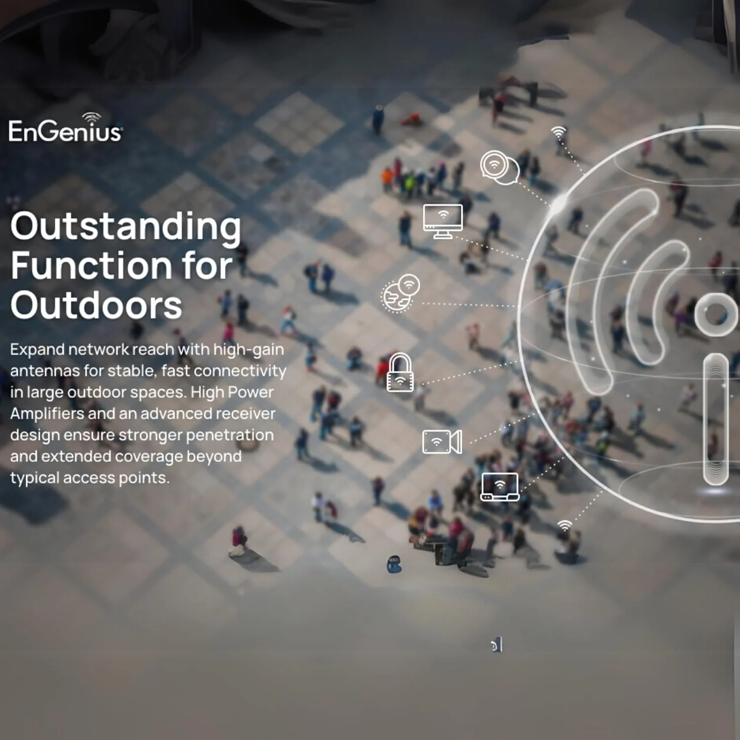 کیت پل بیسیم بیرونی EnGenius ENH500-AX 5GHz Wi-Fi 6 (802.11ax) 2x2، تا 1200 مگابیت در ثانیه، توان انتقال بالا 26 dBm، آنتن جهتدار یکپارچه با بهره بالا 16 dBi، دارای استاندارد IP55 (بسته 2 عددی) کیت پل بیسیم بیرونی EnGenius ENH500-AX 5GHz Wi-Fi 6 (802.11ax) 2x2، تا 1200 مگابیت در ثانیه، توان انتقال بالا 26 dBm، آنتن جهتدار یکپارچه با بهره بالا 16 dBi، دارای استاندارد IP55 (بسته 2 عددی)