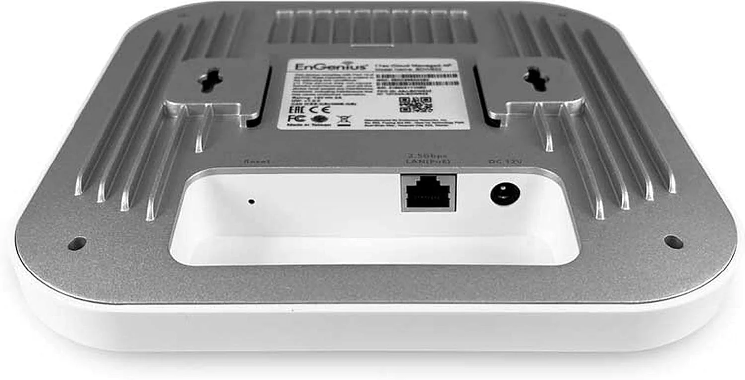 EnGenius ECW230S Cloud Managed Security WiFi 6 Dual-Band Ceiling Mount AP | 11ax, 4x4 MIMO (1148+2400Mbps), 2.5GbE LAN, 8x Integrated Antennas, 802.3at PoE, AirGuard Scanning Radio, Spectrum Analyzer