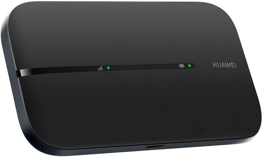 HUAWEI 4G Mobile WiFi 3 - نقطه اتصال وای فای موبایل 4G LTE (CAT7+)، سرعت تخلیه تا 300 مگابیت بر ثانیه، باتری قابل شارژ 1500 میلی آمپر ساعتی، بدون نیاز به تنظیمات، وای فای قابل حمل، مشکی