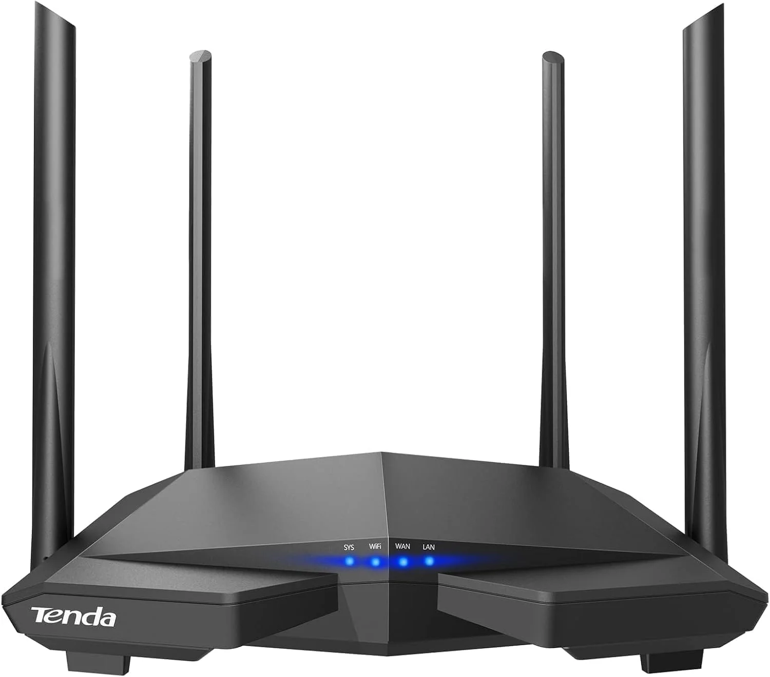 روتر هوشمند وای فای Tenda AC1200، روتر اینترنت بی سیم دو بانده با سرعت بالا با برنامه هوشمند، 4 پورت اترنت سریع 100 مگابیت بر ثانیه، پشتیبانی از وای فای مهمان، حالت Access Point، IPv6 و کنترل والدین (AC6)