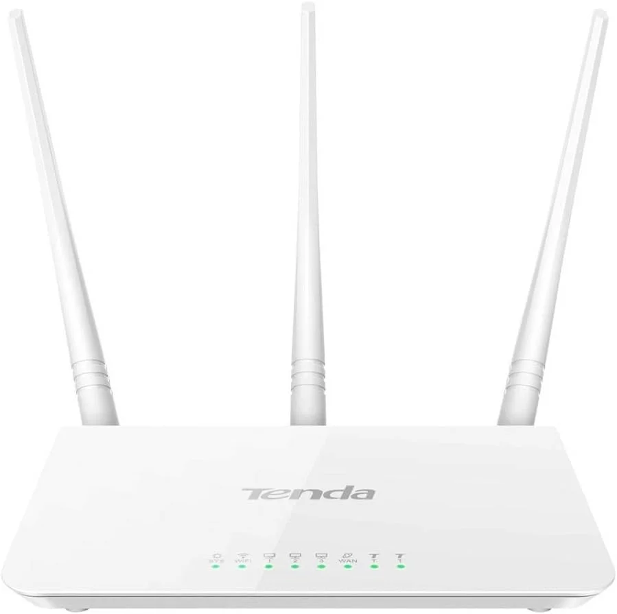 روتر وایرلس وای فای 300Mbps تندا مدل F3 با آنتن های 5dBi پرقدرت، سفید