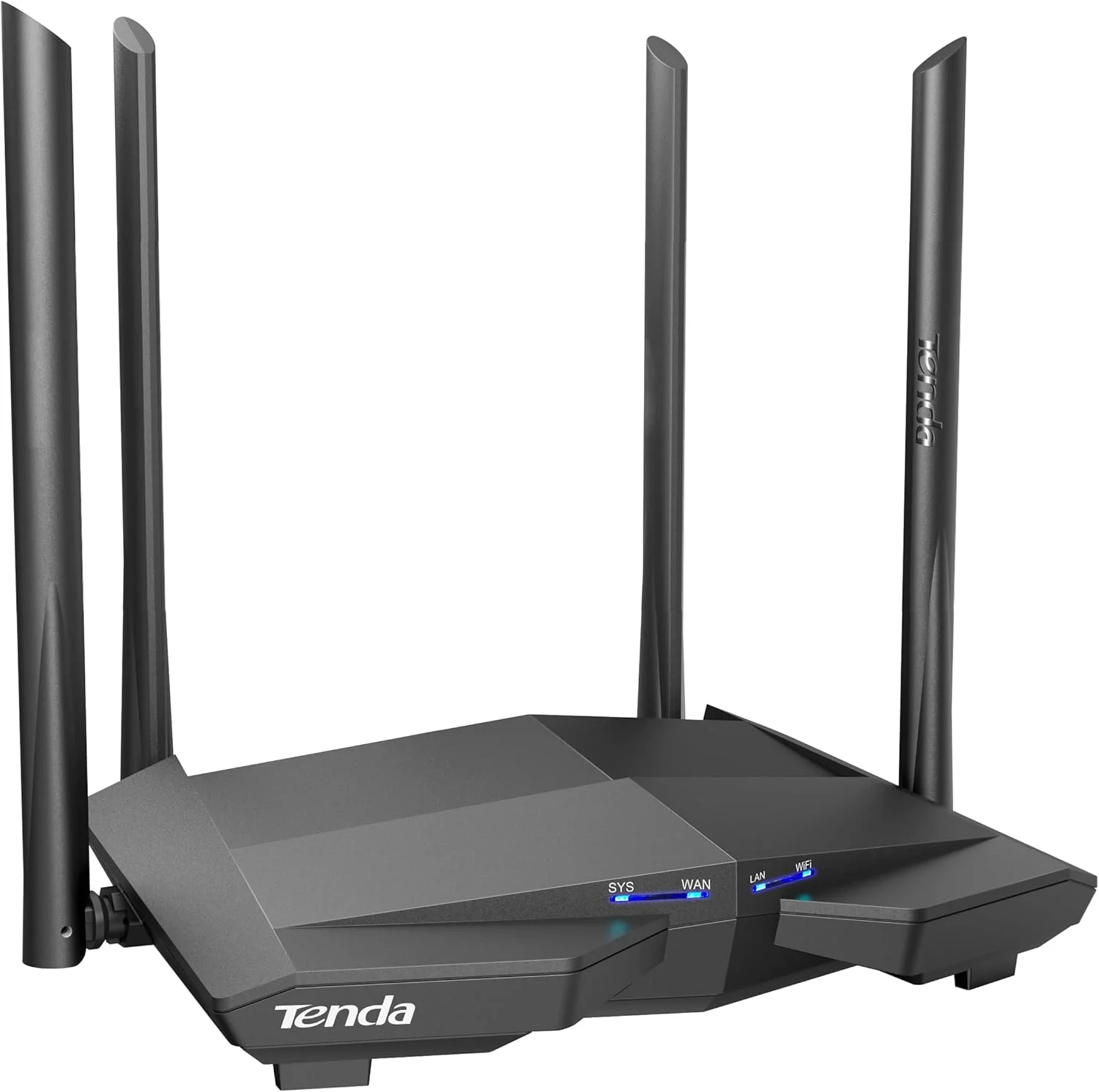 روتر وای فای تندا AC1200 - 2.4GHz/5GHz دو بانده گیگابیتی بی سیم، پورت های WAN/LAN با سرعت 1000 مگابیت بر ثانیه، 4 آنتن خارجی 6dBi، وای فای هوشمند برای پوشش طولانی، کنترل والدین، AC10