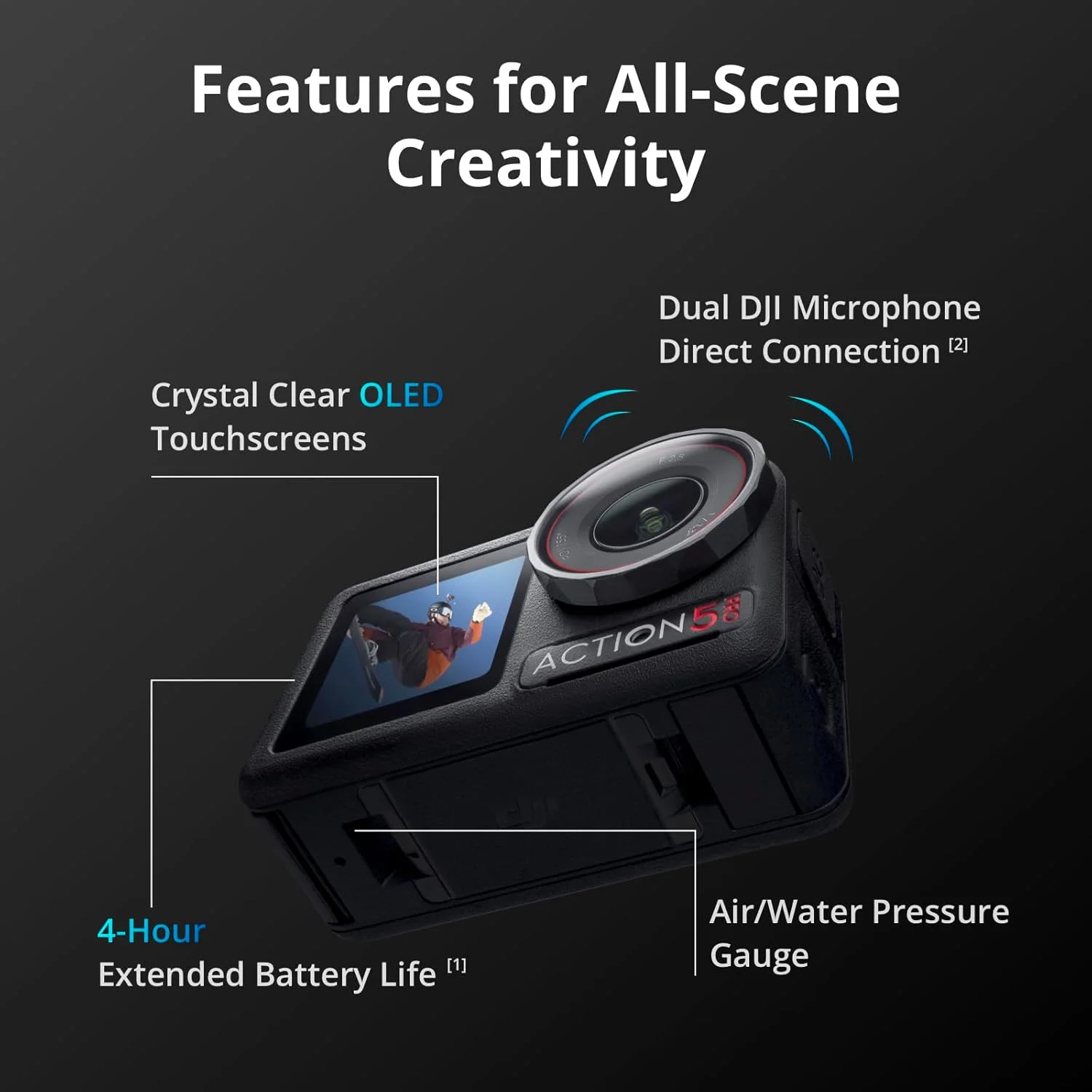 DJI Osmo Action 5 Pro Adventure Combo، دوربین اکشن 4K با سنسور 1/1.3 اینچی، عمر باتری طولانی 12 ساعته با 3 باتری، تثبیت کننده، صفحه نمایش لمسی دوگانه OLED، دوربین اکشن مینی برای سفر، ولاگ DJI Osmo Action 5 Pro Adventure Combo، دوربین اکشن 4K با سنسور 1/1.3 اینچی، عمر باتری طولانی 12 ساعته با 3 باتری، تثبیت کننده، صفحه نمایش لمسی دوگانه OLED، دوربین اکشن مینی برای سفر، ولاگ