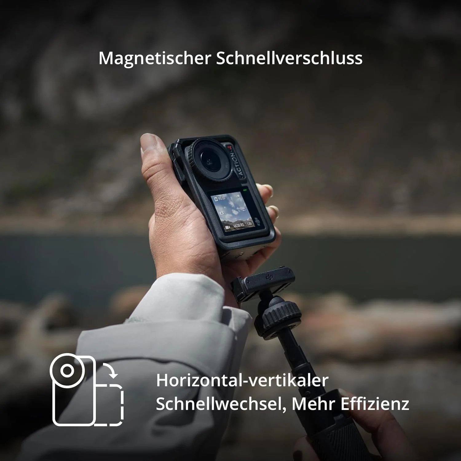 DJI Osmo Action 4 Adventure Combo با پایه مغناطیسی - دوربین ضد آب 4K/120fps، سنسور 1/1.3 اینچی، 10 بیتی و D-Log M، زاویه دید فوق عریض 155 درجه، تا 7.5 ساعت با 3 باتری اضافی DJI Osmo Action 4 Adventure Combo با پایه مغناطیسی - دوربین ضد آب 4K/120fps، سنسور 1/1.3 اینچی، 10 بیتی و D-Log M، زاویه دید فوق عریض 155 درجه، تا 7.5 ساعت با 3 باتری اضافی