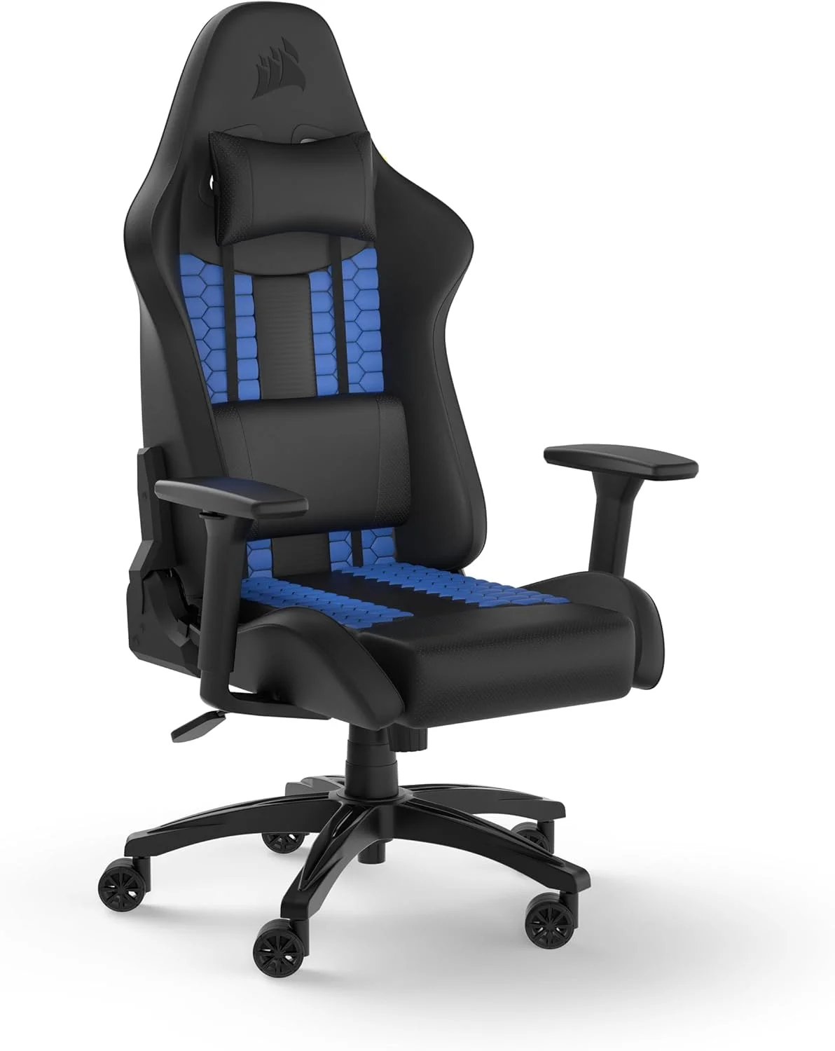 صندلی گیمینگ Corsair TC100، مشکی و آبی، سایز واحد