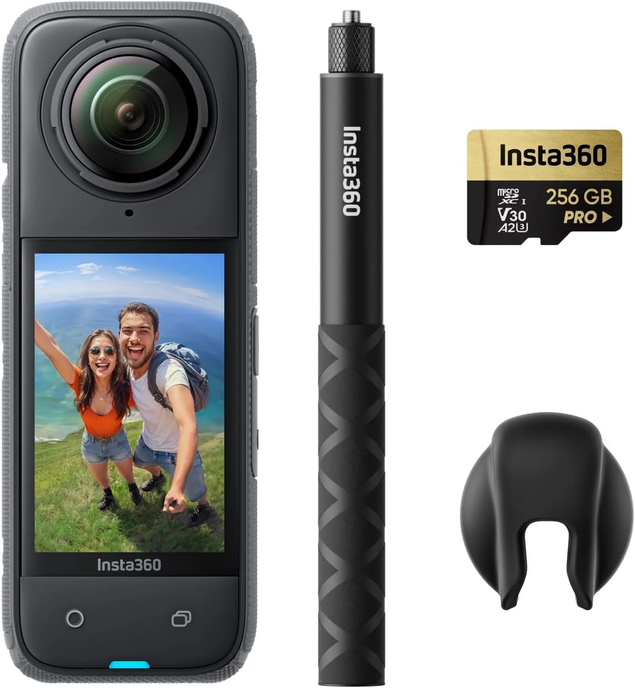 بسته آماده به کار Insta360 X4 - دوربین اکشن 360 درجه 8K ضد آب، فیلمبرداری 4K با زاویه دید عریض، مونوپاد نامرئی، محافظ لنز قابل جابجایی، عمر باتری 135 دقیقه، ویرایش هوش مصنوعی، تثبیت کننده