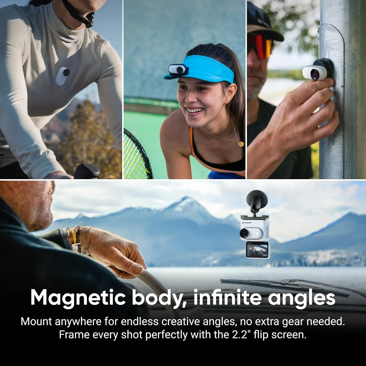 دوربین فیلمبرداری کوچک و قابل حمل 4K اینستا 360 GO 3S با حافظه 128 گیگابایت، بدون نیاز به دست، قابل نصب در هر مکان، دارای لرزشگیر، عمر باتری 140 دقیقه، ضد آب تا عمق 10 متر، قابلیت Apple Find My، زاویه دید حیوانات خانگی، سفید دوربین فیلمبرداری کوچک و قابل حمل 4K اینستا 360 GO 3S با حافظه 128 گیگابایت، بدون نیاز به دست، قابل نصب در هر مکان، دارای لرزشگیر، عمر باتری 140 دقیقه، ضد آب تا عمق 10 متر، قابلیت Apple Find My، زاویه دید حیوانات خانگی، سفید