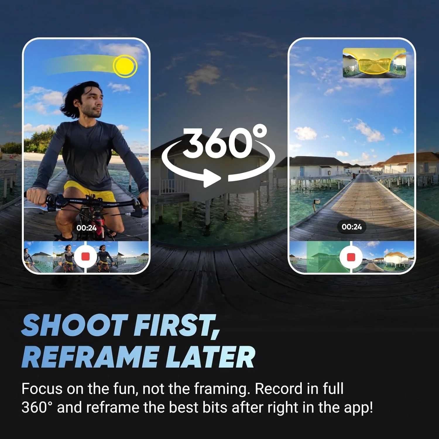 بسته آماده به کار Insta360 X4 - دوربین اکشن 360 درجه 8K ضد آب، فیلمبرداری 4K با زاویه دید عریض، مونوپاد نامرئی، محافظ لنز قابل جابجایی، عمر باتری 135 دقیقه، ویرایش هوش مصنوعی، تثبیت کننده