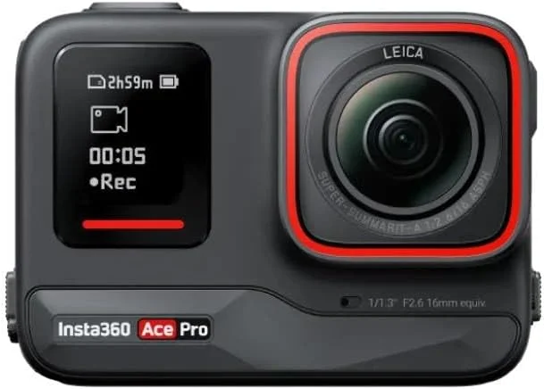 دوربین اکشن ضد آب Insta360 Ace Pro - سنسور پرچمدار 1/1.3 اینچی و کاهش نویز هوش مصنوعی، 4K120fps، صفحه نمایش چرخان 2.4 اینچی و ویژگی های پیشرفته هوش مصنوعی