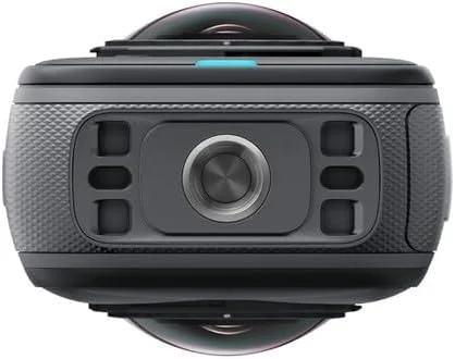 دوربین Insta360 X5 - دوربین اکشن ضد آب 8K 360 با عکس 72 مگاپیکسلی، سنسور 1/1.28 اینچی، عملکرد عالی در نور کم با زاویه دید گسترده، لنزهای قابل تعویض توسط کاربر برای تولید محتوای سفر، ورزش و فضای باز