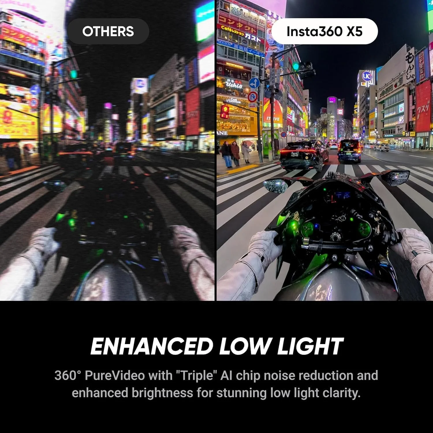 بسته پایه Insta360 X5 - دوربین اکشن 360 ضد آب 8K با سنسورهای 48 مگاپیکسلی 1/1.28 اینچی، ویدیوی 8K 360 HDR، عکس 360 درجه 72 مگاپیکسلی، تک لنز 4K | این بسته شامل مونوپاد سلفی، درپوش لنز (بدون کارت حافظه) می باشد