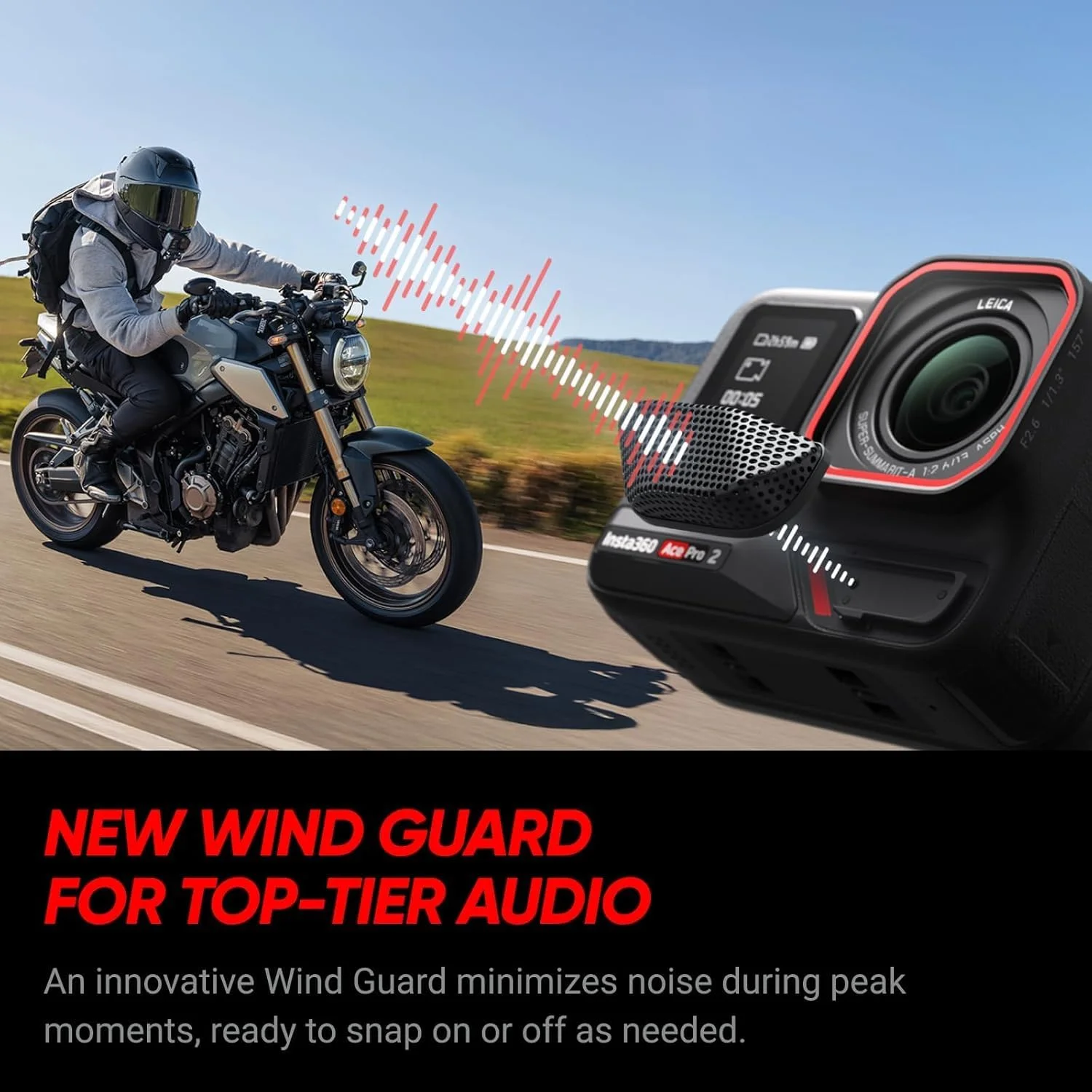 دوربین اکشن 8K اینستا360 Ace Pro 2 با همکاری لایکا، سنسور پرچمدار نسل جدید 1/1.3 اینچی و تراشه هوش مصنوعی دوگانه برای کیفیت تصویر بی نظیر، 8K/30fps، لنز 157 درجه، صفحه نمایش چرخان 2.5 اینچی و ضد آب تا 12 متر