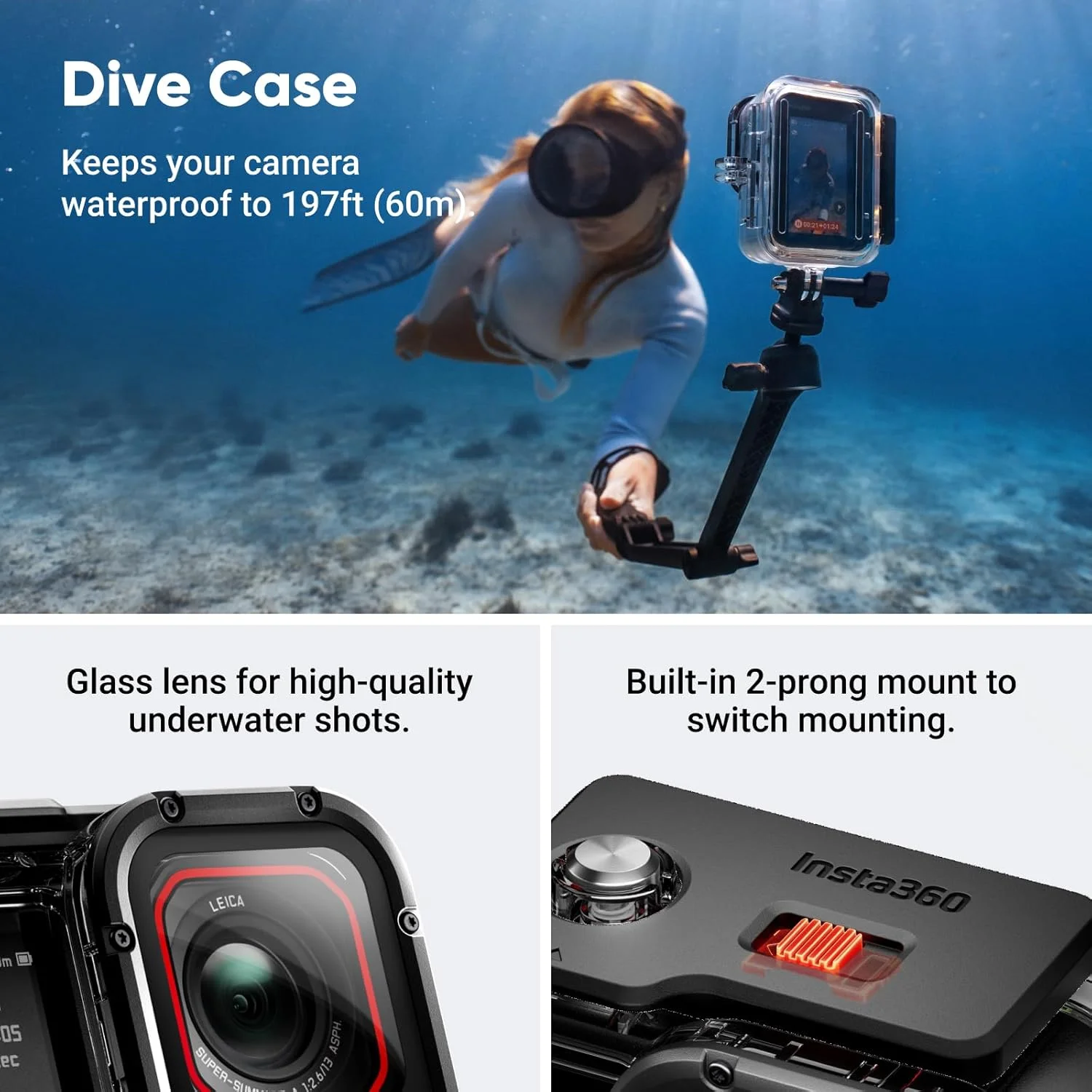 بسته غواصی Insta360 Ace Pro 2 - دوربین اکشن ضد آب 8K با همکاری Leica، سنسور 1/1.3 اینچی، تراشه هوش مصنوعی دوگانه، نور کم پیشرو، صدای برتر، صفحه نمایش چرخشی و ویرایش هوش مصنوعی برای ولاگ ها، موتورسواری بسته غواصی Insta360 Ace Pro 2 - دوربین اکشن ضد آب 8K با همکاری Leica، سنسور 1/1.3 اینچی، تراشه هوش مصنوعی دوگانه، نور کم پیشرو، صدای برتر، صفحه نمایش چرخشی و ویرایش هوش مصنوعی برای ولاگ ها، موتورسواری