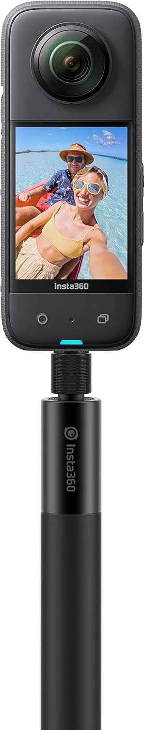 کیت حرفه ای دوربین اکشن 360 درجه Insta360 X3 شامل: مونوپاد نامرئی + کیف حمل سری Insta360 X + درپوش لنز + 64 گیگابایت