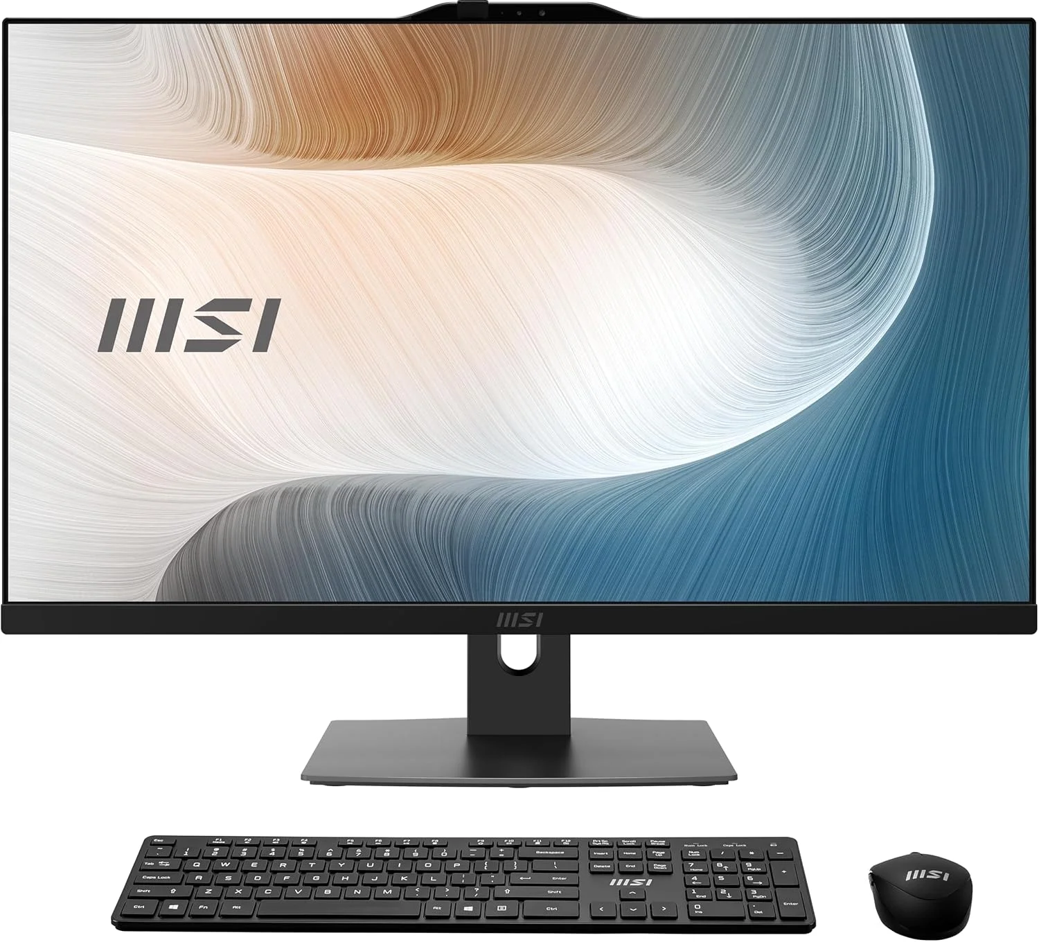 کامپیوتر همه کاره MSI Modern AM272P: صفحه نمایش 27 اینچی FHD، پردازنده Intel Core 5-120U، حافظه 16 گیگابایتی، حافظه SSD NVMe M.2 یک ترابایتی، WiFi 6E، BT 5.3، ویندوز 11 هوم: مشکی 1M-822US