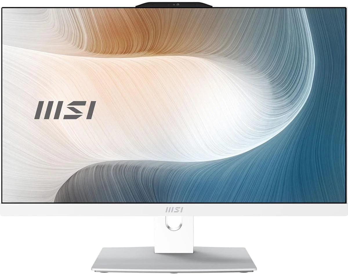 کامپیوتر همه کاره MSI Modern AM242TP: صفحه نمایش 23.8 اینچی FHD، پردازنده Intel Core 5-120U، حافظه 16 گیگابایتی، حافظه SSD NVMe M.2 1 ترابایتی، ویندوز 11 هوم پلاس: سفید 1M-1097US کامپیوتر همه کاره MSI Modern AM242TP: صفحه نمایش 23.8 اینچی FHD، پردازنده Intel Core 5-120U، حافظه 16 گیگابایتی، حافظه SSD NVMe M.2 1 ترابایتی، ویندوز 11 هوم پلاس: سفید 1M-1097US