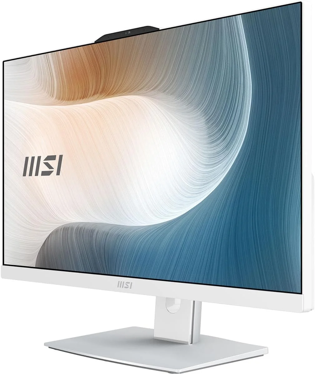 کامپیوتر همه کاره MSI Modern AM242TP: صفحه نمایش 23.8 اینچی FHD، پردازنده Intel Core 5-120U، حافظه 16 گیگابایتی، حافظه SSD NVMe M.2 1 ترابایتی، ویندوز 11 هوم پلاس: سفید 1M-1097US کامپیوتر همه کاره MSI Modern AM242TP: صفحه نمایش 23.8 اینچی FHD، پردازنده Intel Core 5-120U، حافظه 16 گیگابایتی، حافظه SSD NVMe M.2 1 ترابایتی، ویندوز 11 هوم پلاس: سفید 1M-1097US
