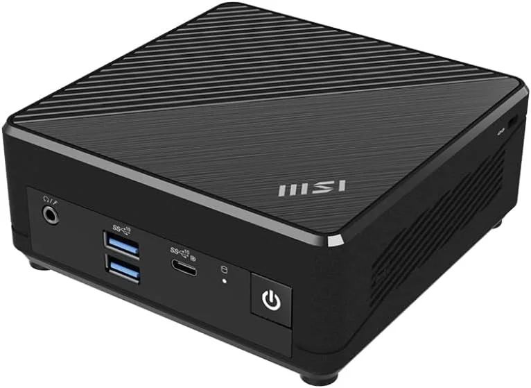 مینی پی سی MSI Cubi N ADL: پردازنده Intel Pentium N200، گرافیک Intel UHD، حافظه 4 گیگابایتی، حافظه اس اس دی 128 گیگابایتی M.2، وای فای، نمایشگر دوگانه، ویندوز 11 پرو: مشکی ADL-065US