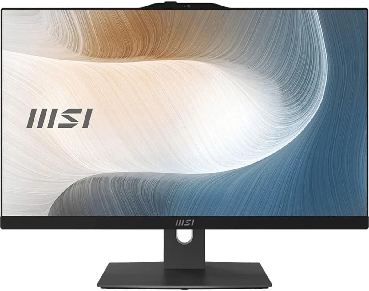 کامپیوتر همه کاره MSI Modern AM242TP، صفحه لمسی 23.8 اینچی FHD، پردازنده Intel Core i5-1240P، حافظه 8 گیگابایتی، SSD 512 گیگابایتی، WiFi 6، BT 5.1، وب کم FHD، مشکی، Windows 11 Pro (12M-236US)
