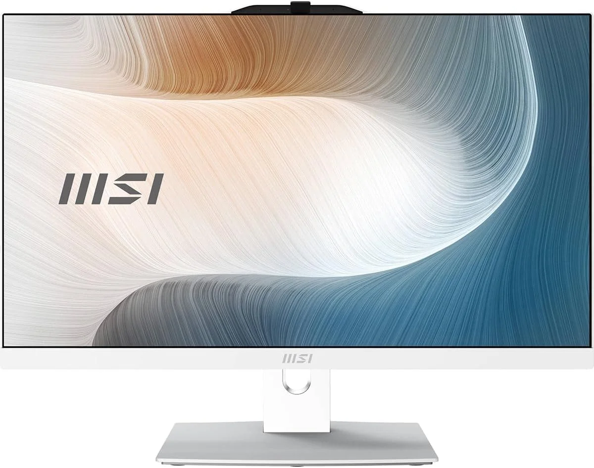 کامپیوتر همه کاره MSI Modern AM242TP: صفحه نمایش 23.8 اینچی FHD، پردازنده Intel Core 7-150U، حافظه 32 گیگابایتی، حافظه SSD NVMe M.2 یک ترابایتی، ویندوز 11 هوم: سفید 1M-1094US کامپیوتر همه کاره MSI Modern AM242TP: صفحه نمایش 23.8 اینچی FHD، پردازنده Intel Core 7-150U، حافظه 32 گیگابایتی، حافظه SSD NVMe M.2 یک ترابایتی، ویندوز 11 هوم: سفید 1M-1094US