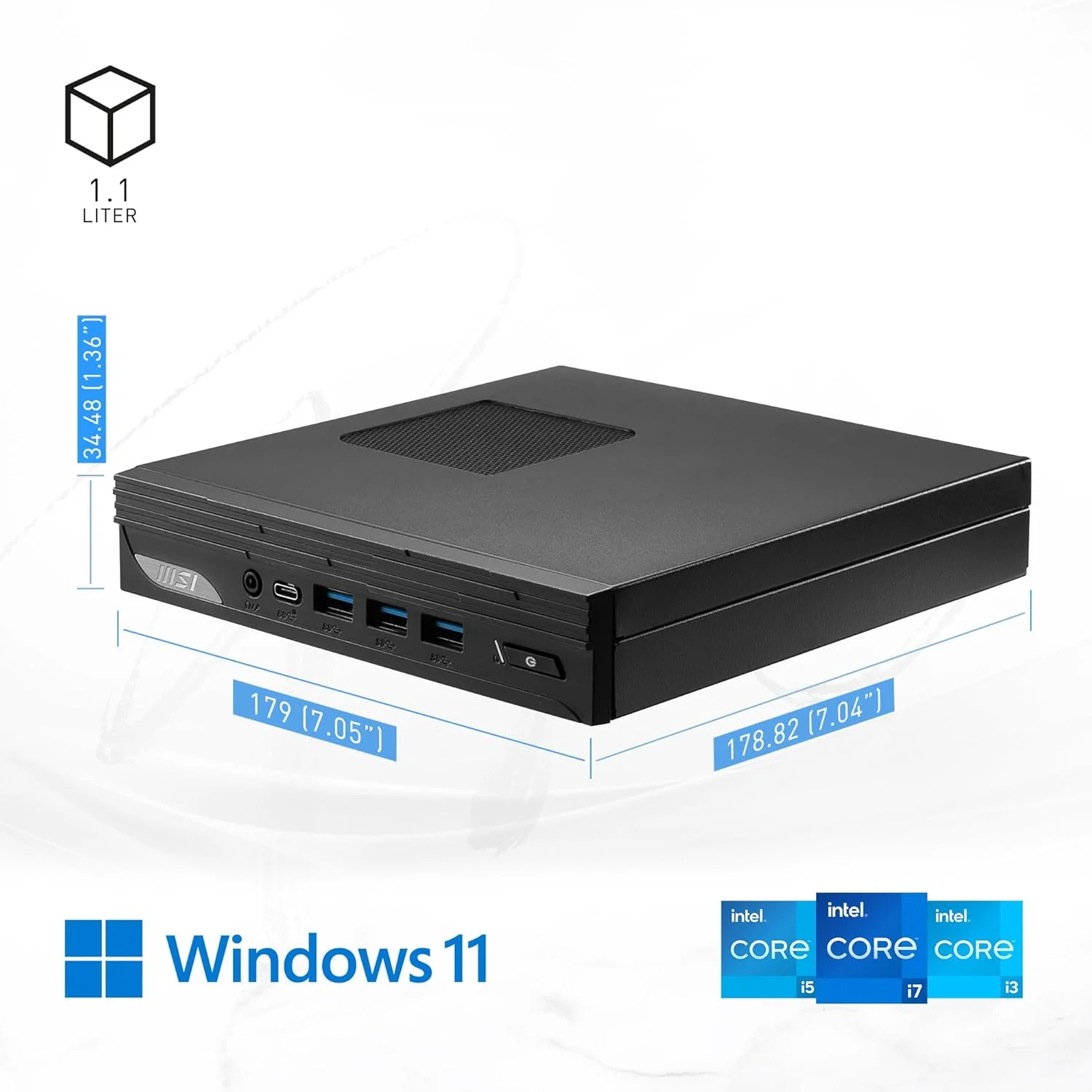 کامپیوتر رومیزی MSI PRO DP10: پردازنده Intel Core i5-1340P، گرافیک Iris Xe، حافظه 8 گیگابایتی، SSD 1 ترابایتی، WiFi 6، Windows 11 PRO: 13M-059US کامپیوتر رومیزی MSI PRO DP10: پردازنده Intel Core i5-1340P، گرافیک Iris Xe، حافظه 8 گیگابایتی، SSD 1 ترابایتی، WiFi 6، Windows 11 PRO: 13M-059US