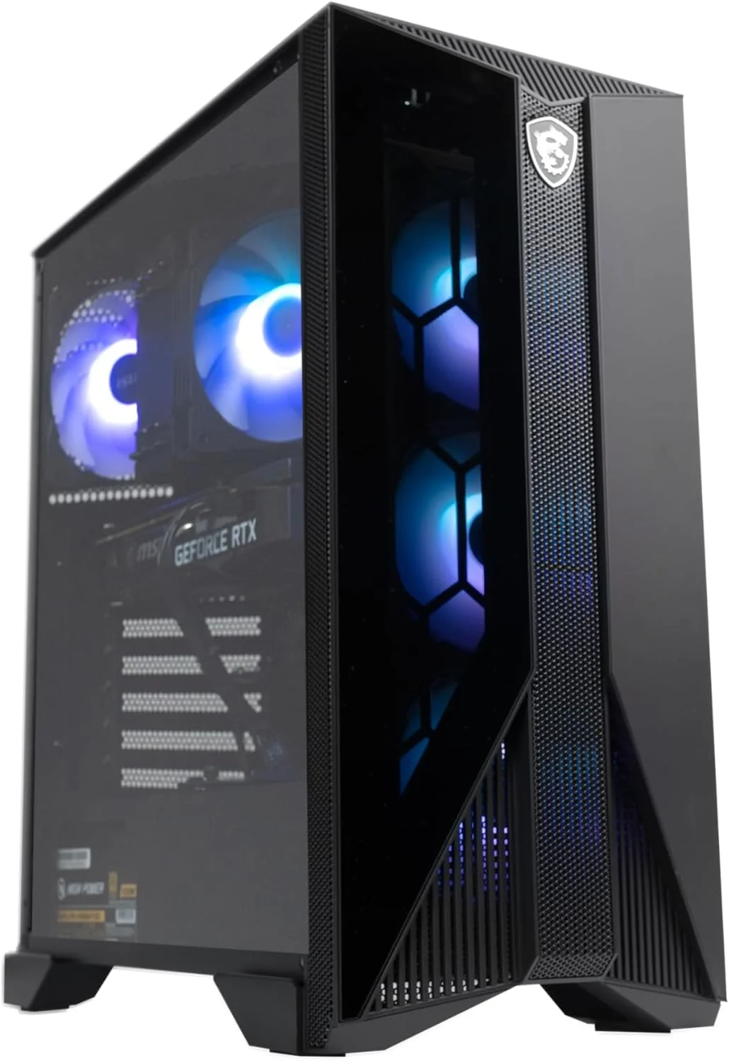 کامپیوتر گیمینگ MSI Aegis ZS، پردازنده AMD Ryzen 7 7700، کارت گرافیک GeForce RTX 4060، رم 16 گیگابایتی، SSD 1 ترابایتی، خنک کننده فن RGB، Wi-Fi 6E، شامل کیبورد و ماوس، قابلیت ارتقا، ویندوز 11 Home-Adv: 7NUC-607US
