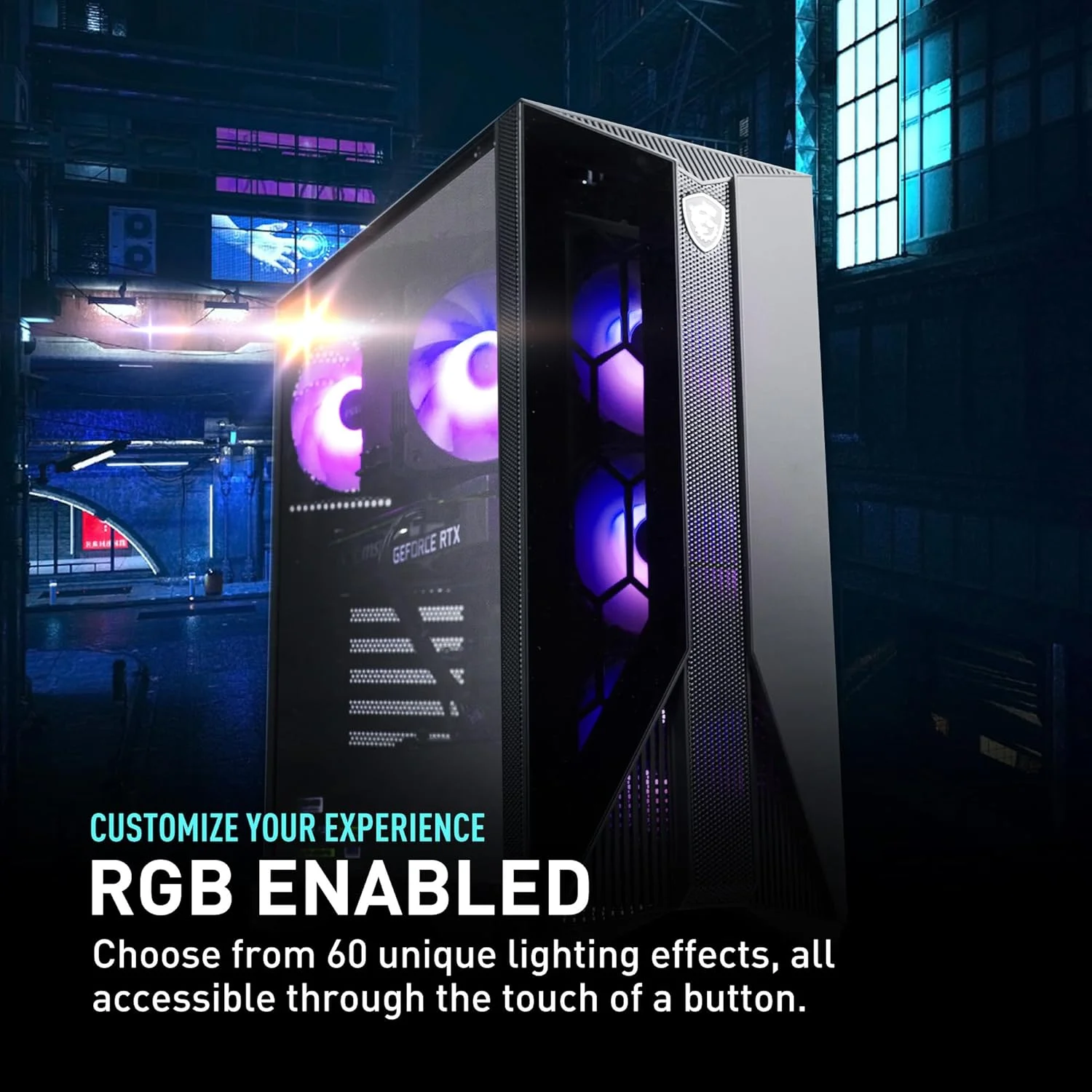 کامپیوتر گیمینگ MSI Aegis ZS، پردازنده AMD Ryzen 7 7700، کارت گرافیک GeForce RTX 4060، رم 16 گیگابایتی، SSD 1 ترابایتی، خنک کننده فن RGB، Wi-Fi 6E، شامل کیبورد و ماوس، قابلیت ارتقا، ویندوز 11 Home-Adv: 7NUC-607US کامپیوتر گیمینگ MSI Aegis ZS، پردازنده AMD Ryzen 7 7700، کارت گرافیک GeForce RTX 4060، رم 16 گیگابایتی، SSD 1 ترابایتی، خنک کننده فن RGB، Wi-Fi 6E، شامل کیبورد و ماوس، قابلیت ارتقا، ویندوز 11 Home-Adv: 7NUC-607US