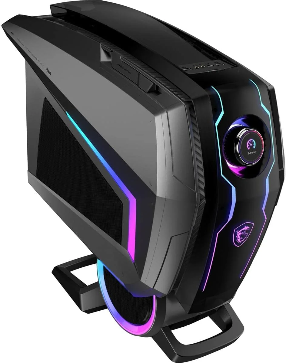 کامپیوتر گیمینگ MSI Aegis Ti5 (Full)، پردازنده Intel Core i9-12900K، کارت گرافیک GeForce RTX 3080 Ti، حافظه 64 گیگابایتی، 2 ترابایت SSD + 2 ترابایت HDD، WiFi 6E، خنک کننده مایع، USB Type-C، VR-Ready، ویندوز 11 PRO (12VTF-027US)