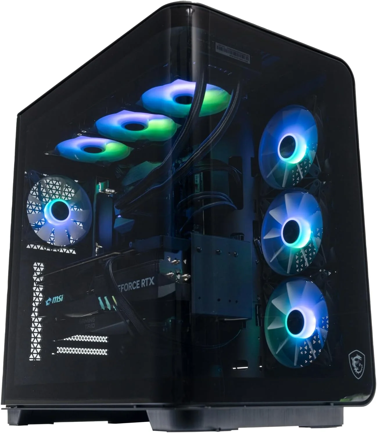 کامپیوتر گیمینگ MSI Vision Elite RS: پردازنده Intel Core i9-14900KF، کارت گرافیک Geforce RTX 4090، حافظه رم 64 گیگابایت DDR5، حافظه SSD 2 ترابایت m.2 NVMe، خنک کننده مایع، WiFi، کیبورد و ماوس، مناسب برای DIY، ویندوز 11 پرو: 14NUI9-679US