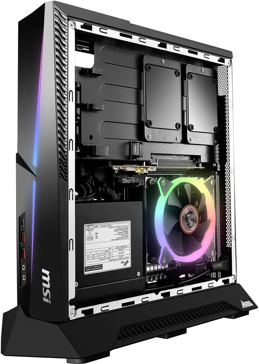 کامپیوتر گیمینگ MSI Trident X (SFF)، پردازنده Intel Core i7-12700K، کارت گرافیک GeForce RTX 3080 Ti، حافظه 16 گیگابایتی (دو کاناله)، 1 ترابایت SSD، WiFi 6E، USB Type-C، آماده واقعیت مجازی، ویندوز 11 هوم (12VTF-028US)