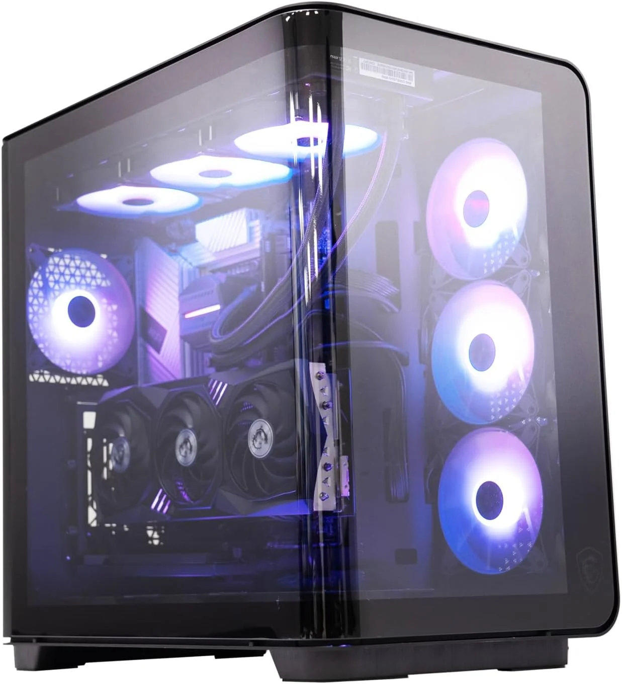 کامپیوتر گیمینگ MSI Vision Elite RS: پردازنده Intel Core i9-14900KF، کارت گرافیک Geforce RTX 4090، حافظه رم 64 گیگابایت DDR5، حافظه SSD 2 ترابایت m.2 NVMe، خنک کننده مایع، WiFi، کیبورد و ماوس، مناسب برای DIY، ویندوز 11 پرو: 14NUI9-679US