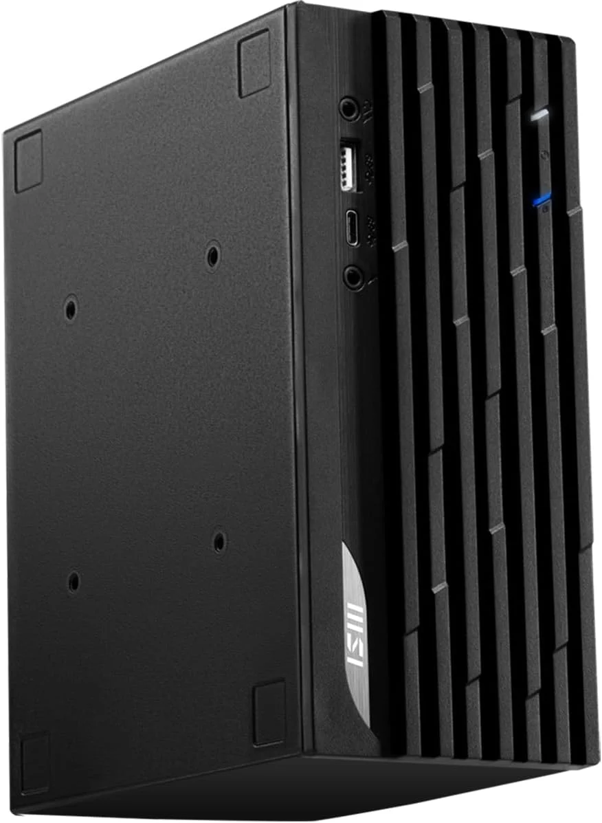 کامپیوتر رومیزی MSI PRO DP20ZA (MFF)، پردازنده AMD Ryzen R5-5600G، گرافیک Radeon Vega 7، حافظه 8 گیگابایت، SSD 1 ترابایت، وای فای 5، USB Type-C، مشکی، ویندوز 11 پرو: 5M-234US
