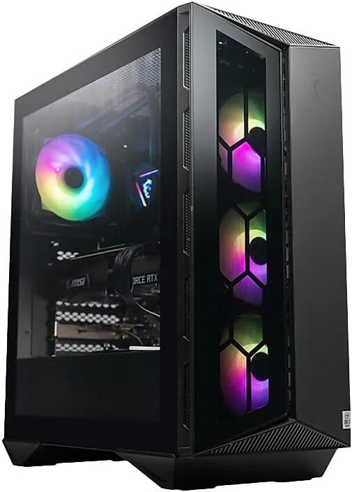 کامپیوتر گیمینگ MSI Aegis ZS (تاور)، AMD Ryzen R5-5600X، Radeon RX 6800، حافظه 16 گیگابایتی (دو کاناله)، 1 ترابایت SSD، WiFi 6E، USB Type-C، VR-Ready، ویندوز 11 هوم (5DT-291US)