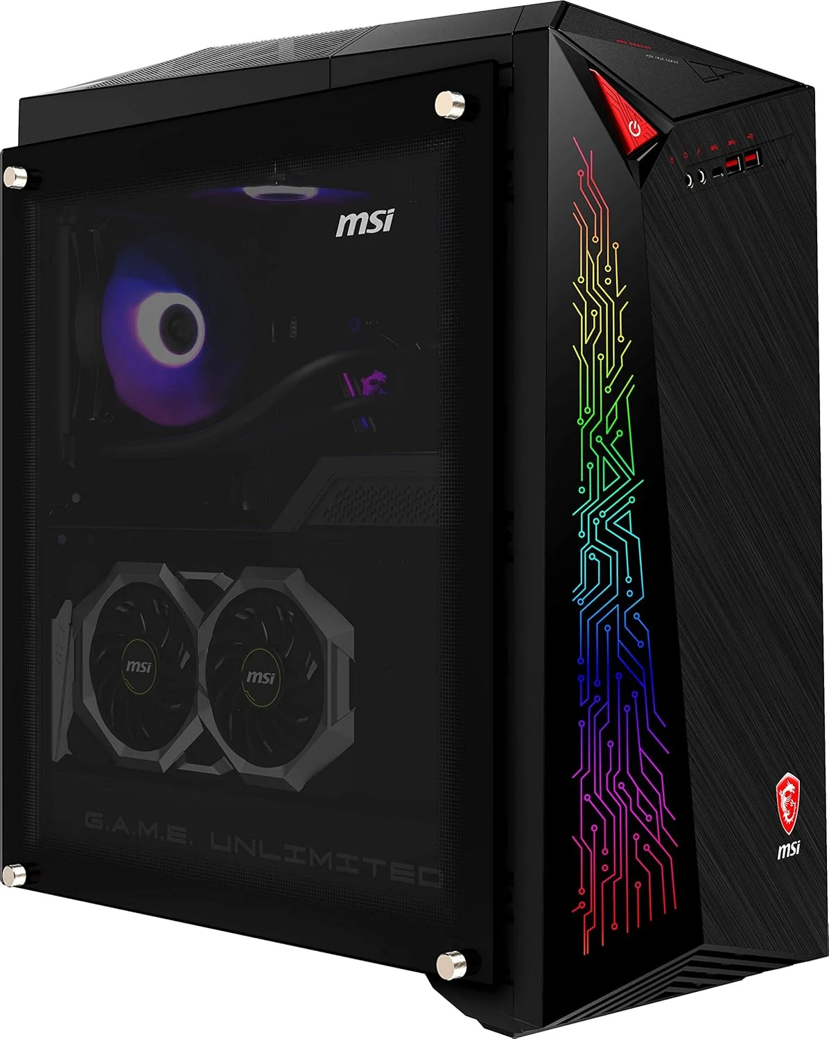 کامپیوتر گیمینگ MSI MEG Infinite X 10TE 878AE، پردازنده Intel Core i7 10700KF، رم 64 گیگابایت، حافظه 2 ترابایت HDD + 1 ترابایت SSD، کارت گرافیک Nvidia RTX3080 10G، ویندوز 10 9S6 B91651 878، مشکی