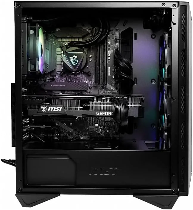 کامپیوتر گیمینگ MSI Aegis ZS (تاور)، AMD Ryzen R5-5600X، Radeon RX 6800، حافظه 16 گیگابایتی (دو کاناله)، 1 ترابایت SSD، WiFi 6E، USB Type-C، VR-Ready، ویندوز 11 هوم (5DT-291US)